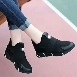 Hillsupshoes Women Fashion Slip On Round-Toe Shoes