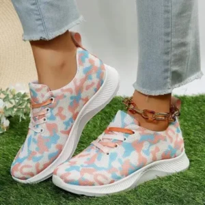 Hillsupshoes Summer Women Fashion Breathable Casual Colorful Printed Sneakers