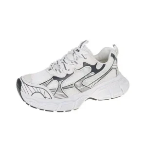 Hillsupshoes Women Fashion Distinctive Color Changing Lace-Up Comfortable Breathable Thick-Soled Sneakers