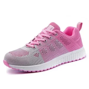 Hillsupshoes Women Fashion Casual Color Blocking Lace-Up Mesh Breathable Sneakers