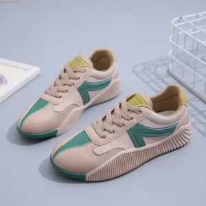 Hillsupshoes Women Fashion Color Block Breathable Sneakers