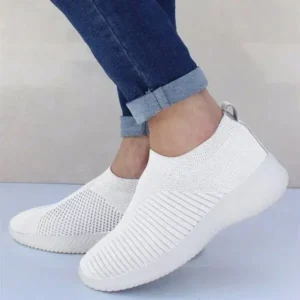 Hillsupshoes Women Fashion Fly Woven Breathable Sneakers