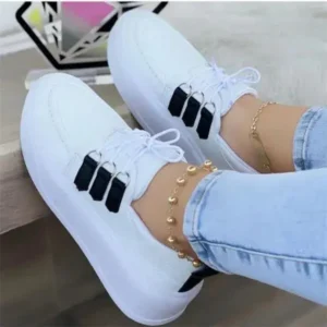 Hillsupshoes Women Fashion Lace-Up Sneakers