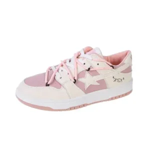 Hillsupshoes Women Fashion Low Top Flat Retro Sneakers